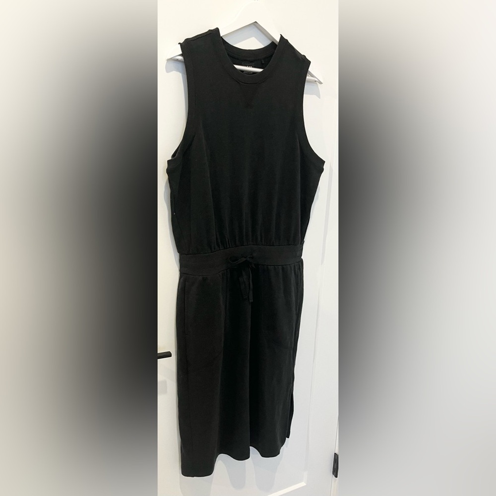 PRANA Cozy Up Beach Hopper Blouson Dress Dark Gray Women’s Size L - Picture 2 of 10